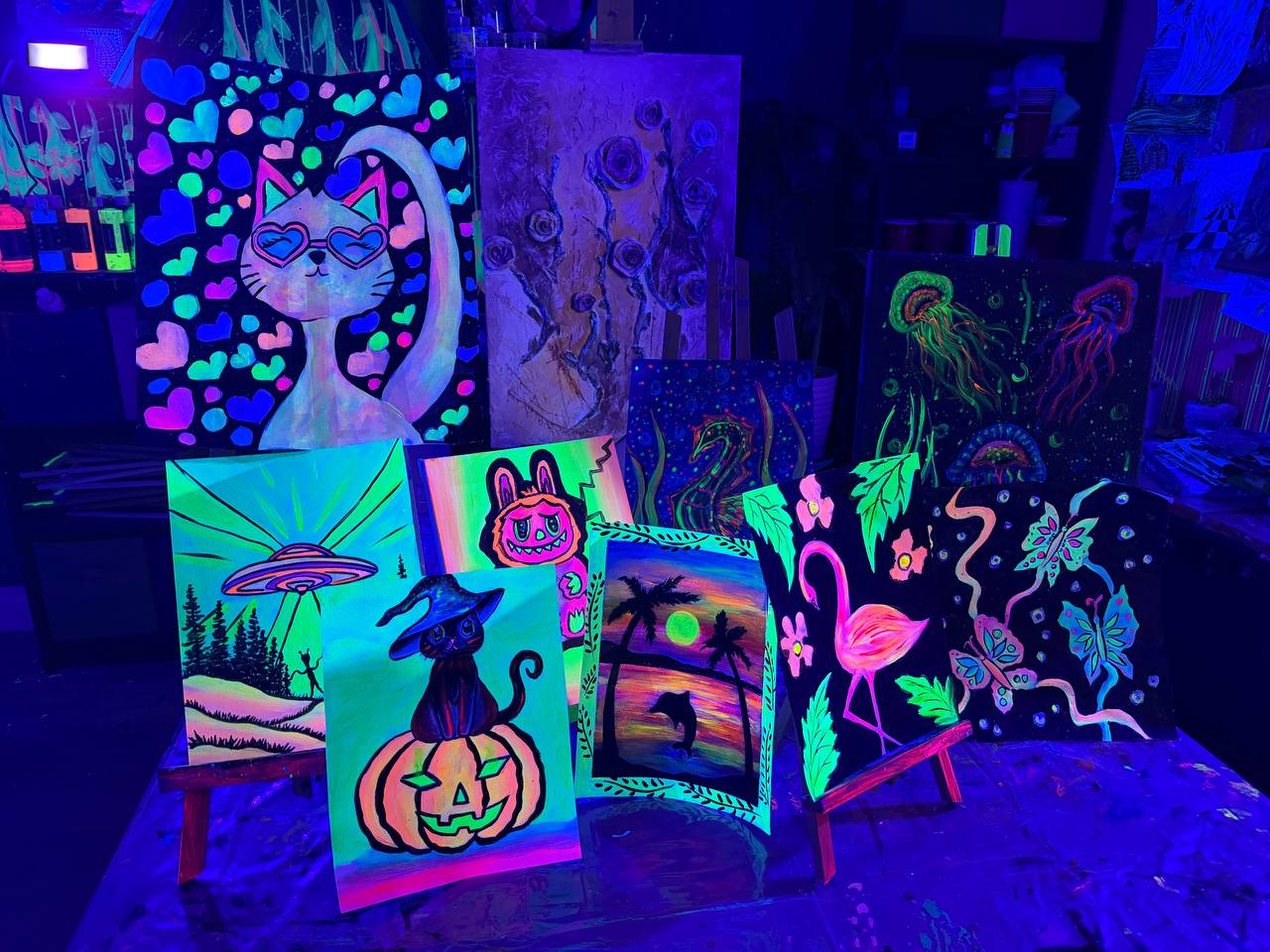 Group painting class