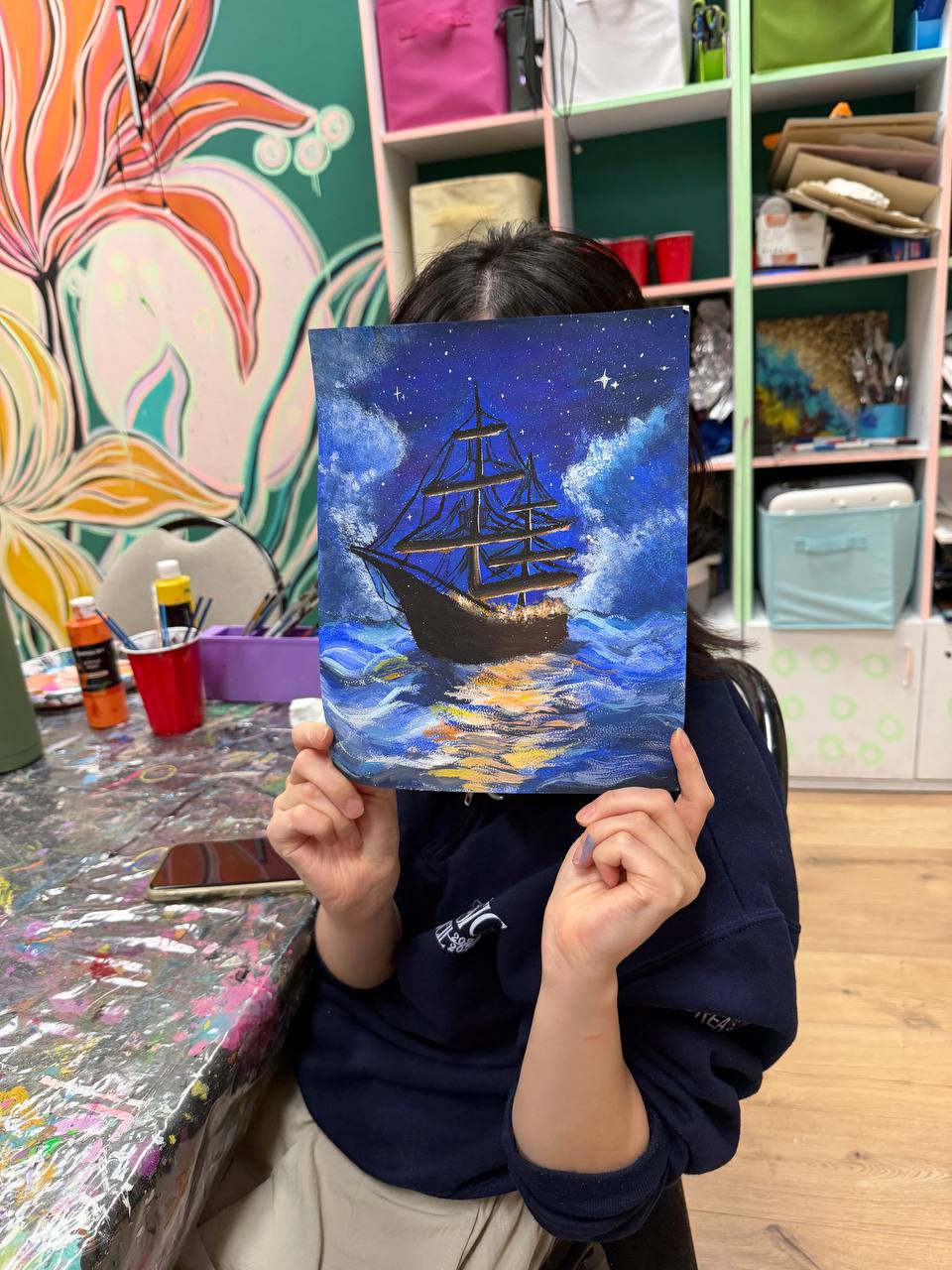 Student ship painting